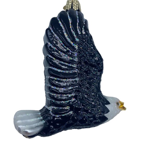 Old World Christmas Glass Eagle In Flight Ornament 2016 Edition Handcrafted FLAW - Picture 2 of 10